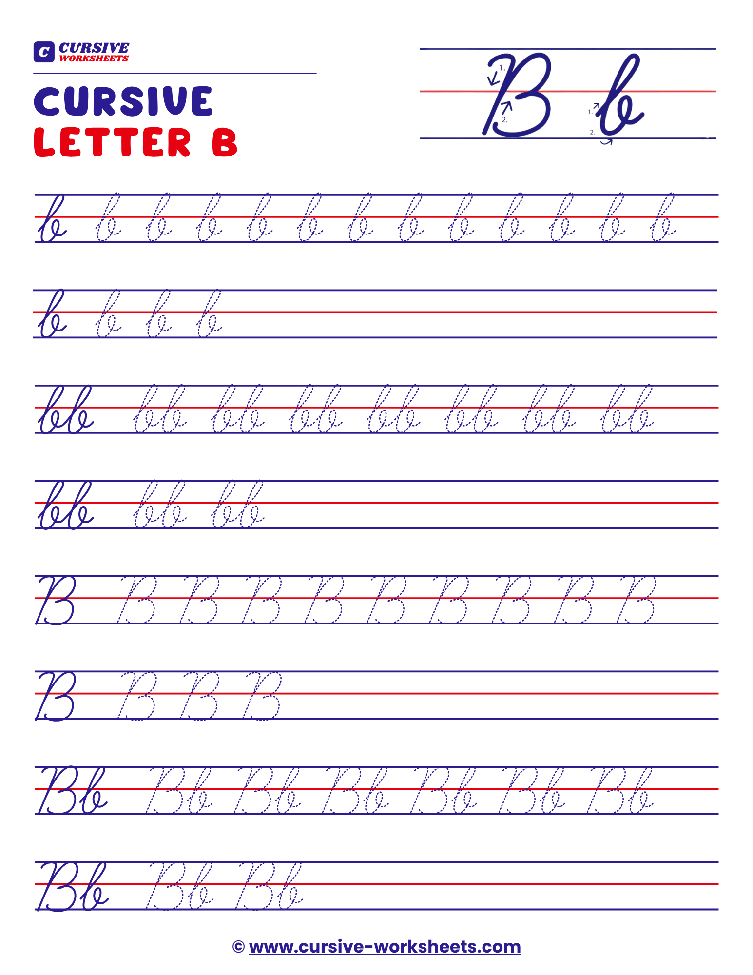 Cursive b
