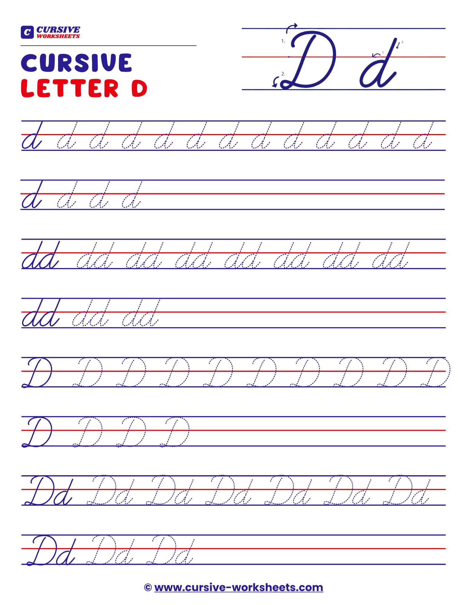 Cursive d