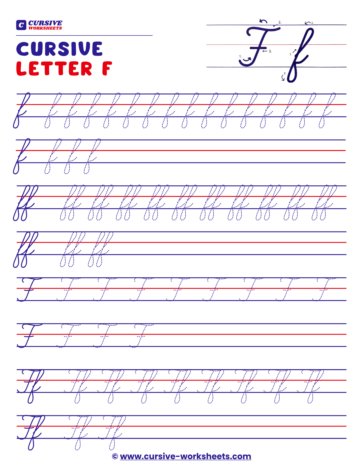 Cursive F