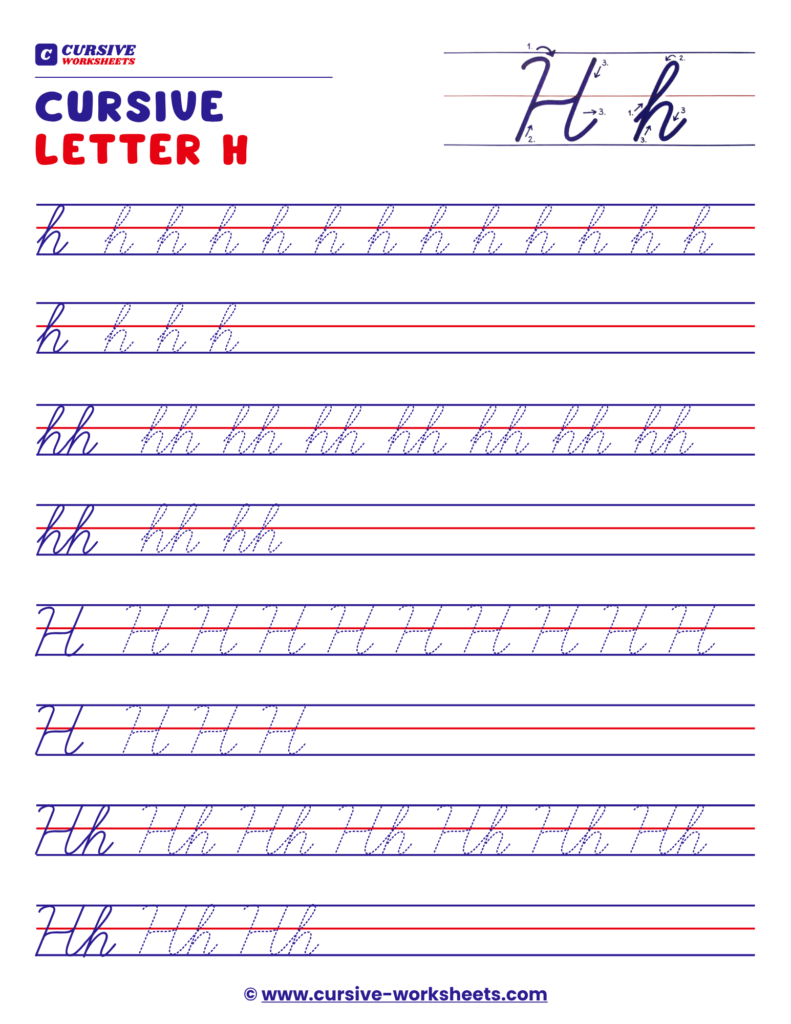 cursive h
