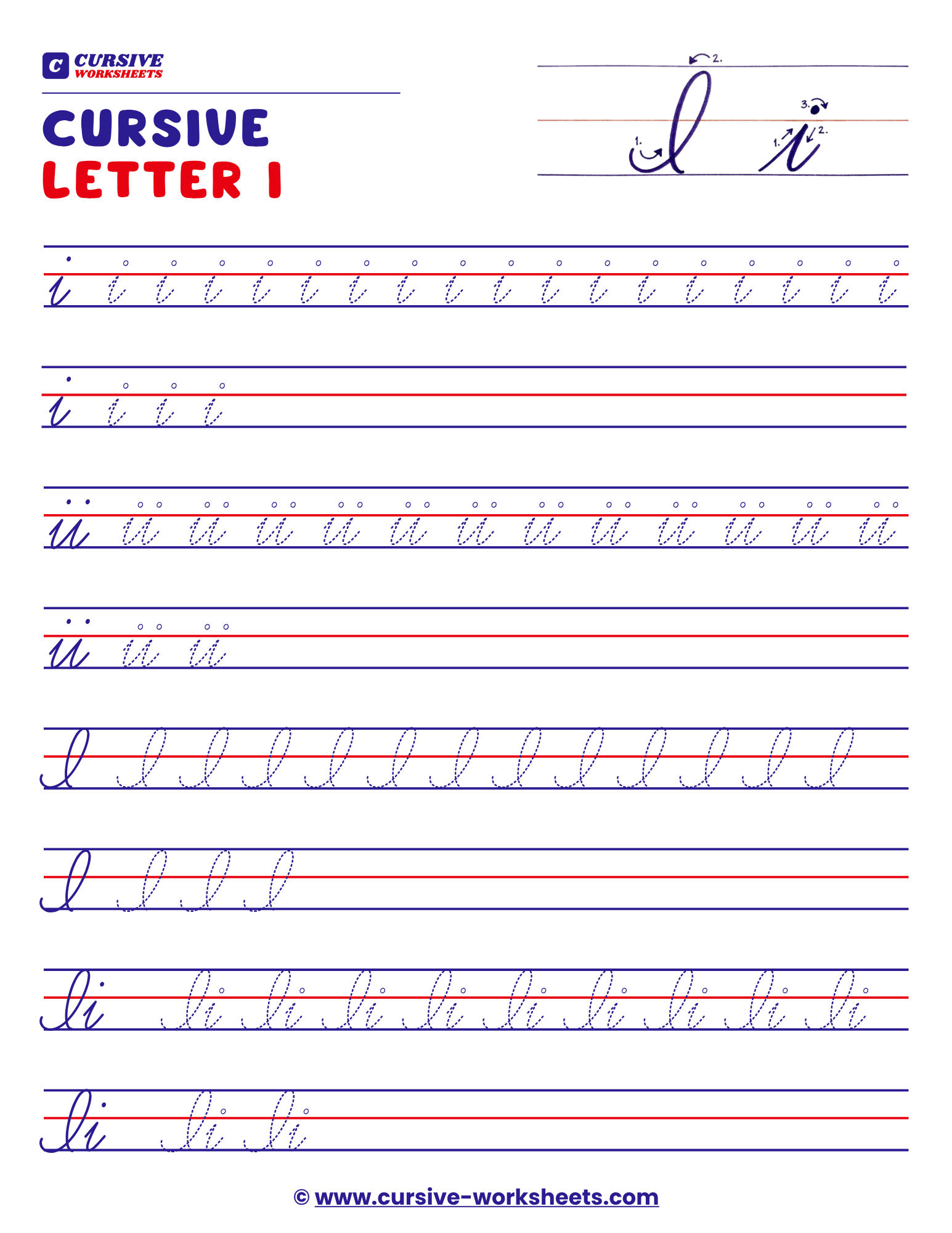 Cursive i