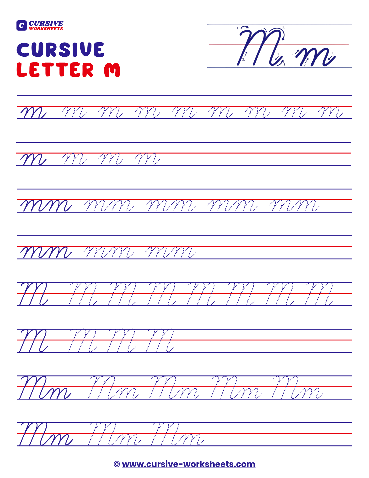 Cursive m