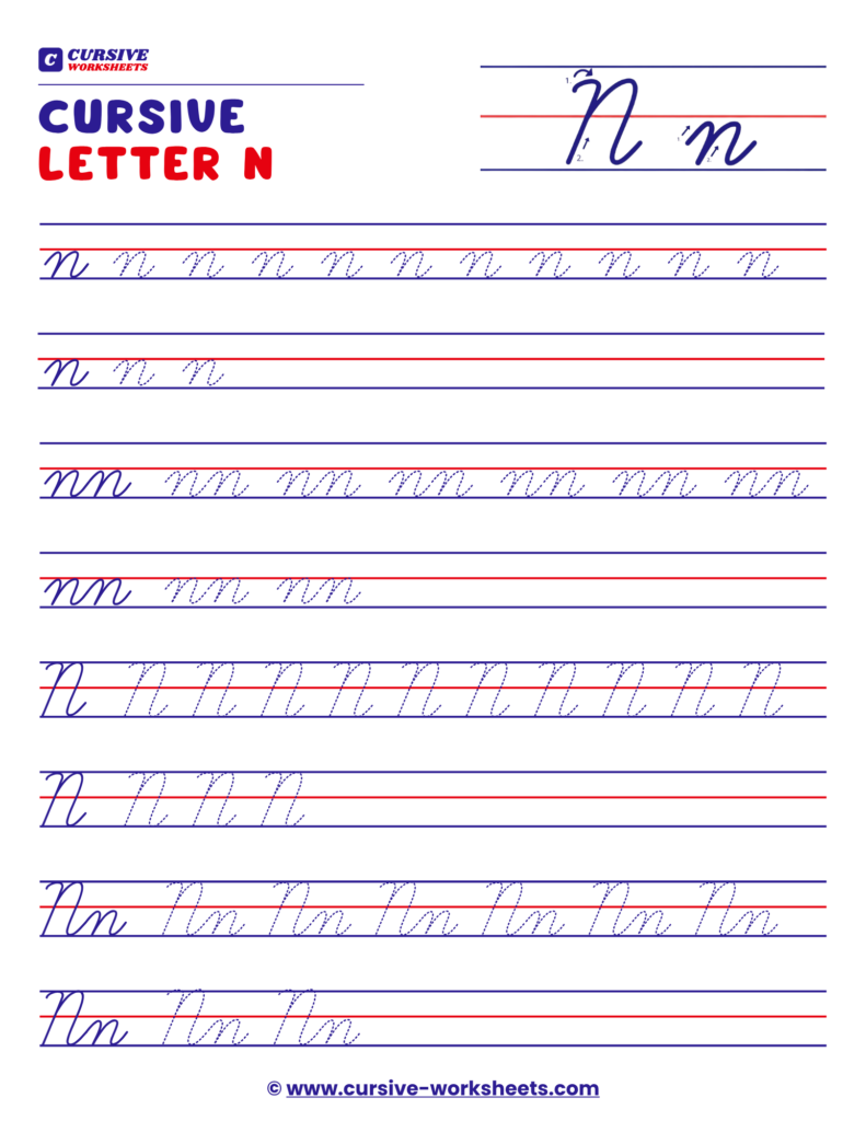cursive n