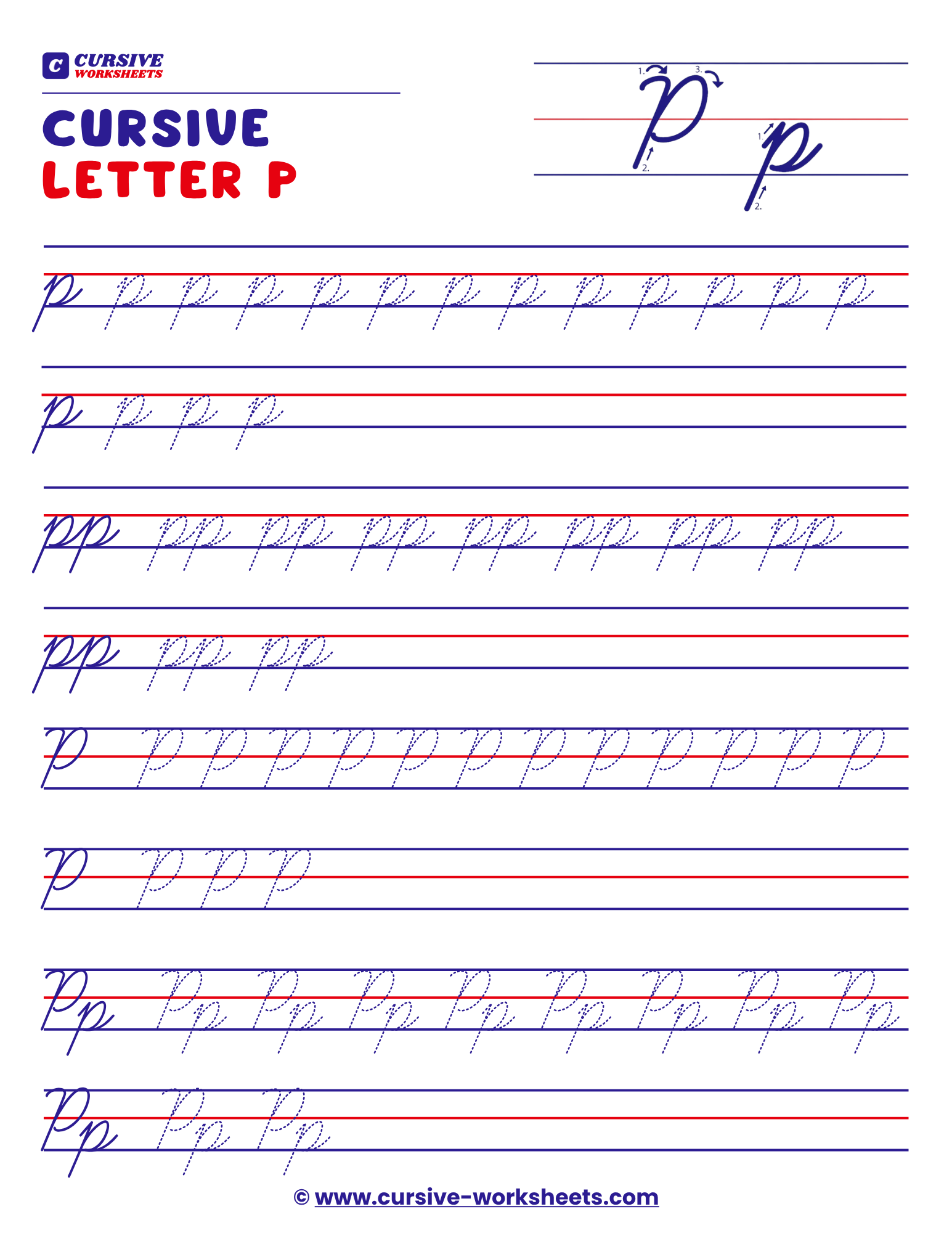 Cursive p
