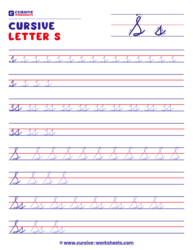 cursive s
