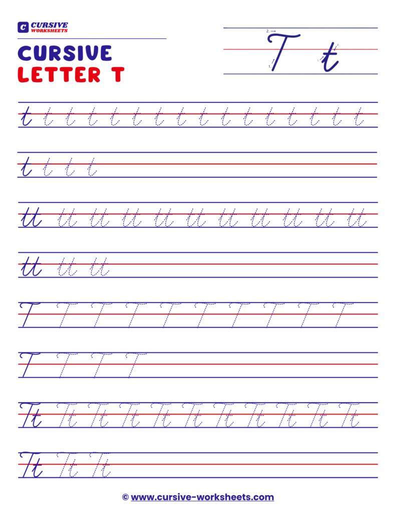 cursive t