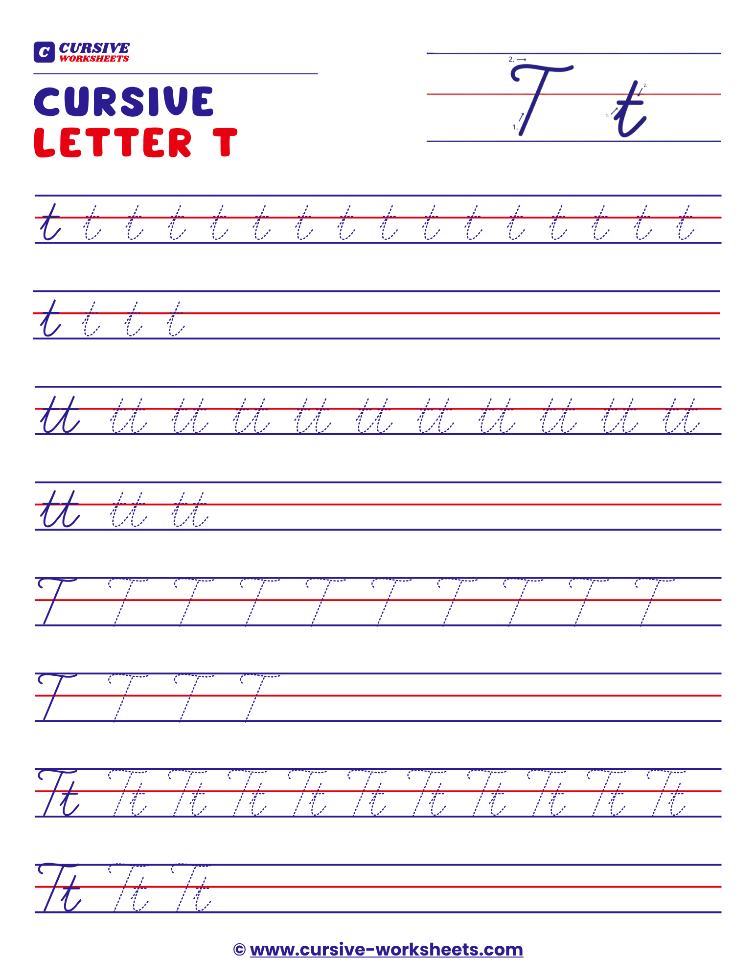 Cursive t