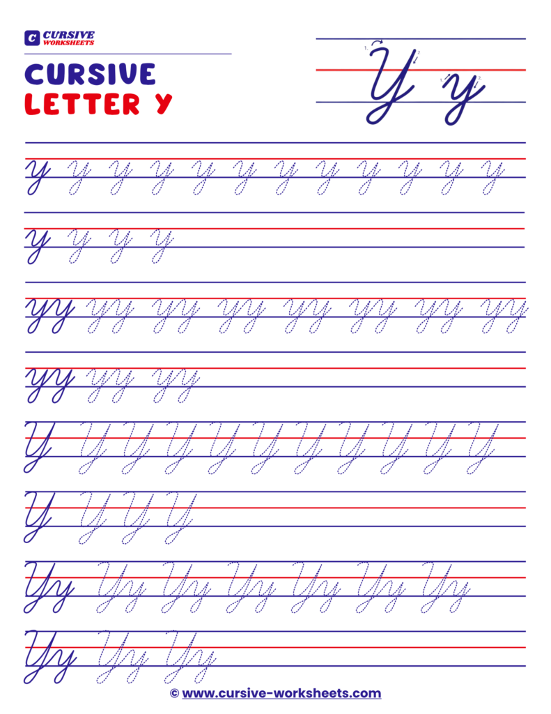 cursive y