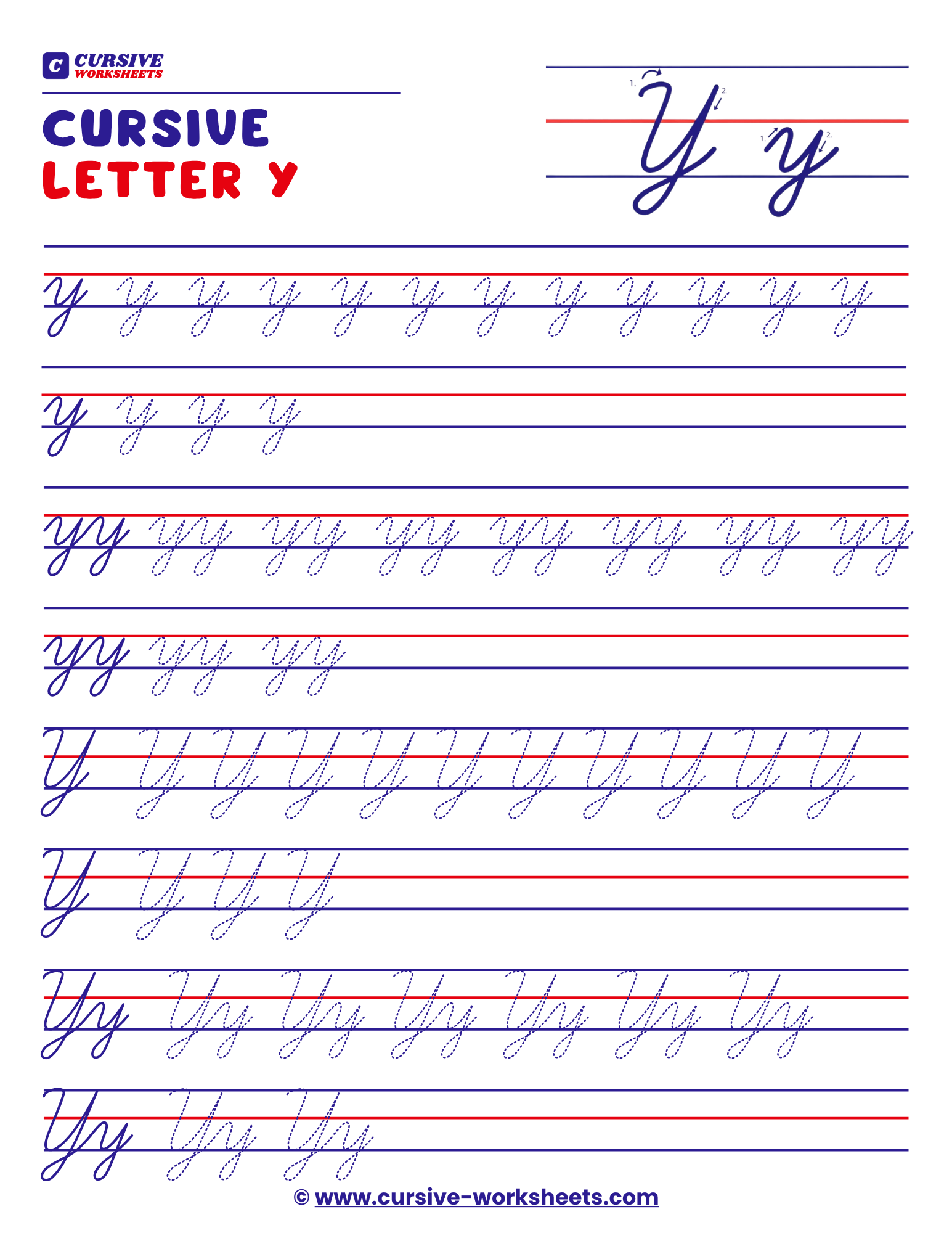 Cursive y