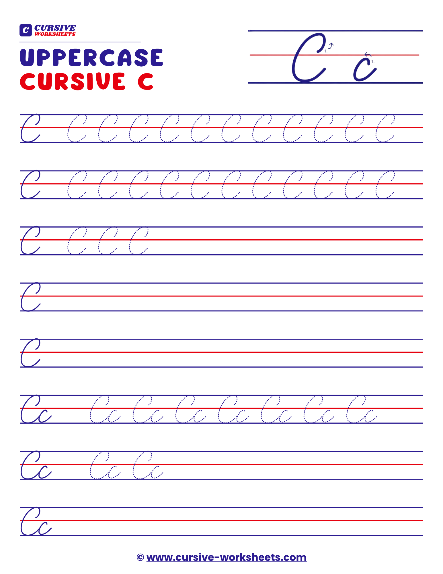 Uppercase Cursive c